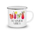 Summer Vibes Tropical Cocktail Drink Design For Beach Fun  Camping Mug
