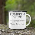 Pumpkin Spice Worst Flavor Ever Funny Joke Fall Food Drink  Camping Mug