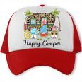 Happy Camper Leopard Caravan Funny Gnome Lover Camping Life  Trucker Cap