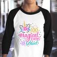 100 Magical Days Of School Cute Unicorn Back To School Youth Raglan Shirt