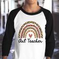Art Teacher Rainbow Leopard Funny Teacher Gift School Youth Raglan Shirt