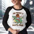 The Prince Is Back To School Dinosaur Dab Youth Raglan Shirt