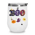 Boo Halloween Costume Spiders Ghosts Pumkin & Witch Hat V2 Wine Tumbler