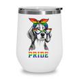 Cute Dog Lover Puppy Owner Beagle Mom Dad Gay Lesbian Lgbt Wine Tumbler