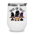 Cute Witch Gnomes Halloween Garden Gnome Trick Or Treat Wine Tumbler