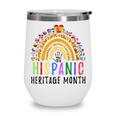 Funny National Hispanic Heritage Month Rainbow All Countries Wine Tumbler