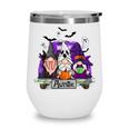 Gnomes Witch Truck Auntie Funny Halloween Costume Wine Tumbler