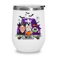 Gnomes Witch Truck Wife Funny Halloween Costume Wine Tumbler