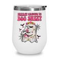 Groovy Pink Ribbon Mom Breast Cancer Is Boo Sheet Halloween V2 Wine Tumbler
