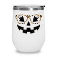 Jack O Lantern Pumpkin Halloween Costume Leopard Glasses Wine Tumbler