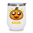 Kids Kaleb Kids Pumpkin Halloween Wine Tumbler