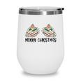 Retro Christmas Skeleton Hand Merry Christmas V2 Wine Tumbler