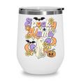 Spooky Mama Floral Ghost Boo Mom And Babe Matching Halloween Wine Tumbler