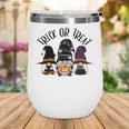 Cute Witch Gnomes Halloween Garden Gnome Trick Or Treat Wine Tumbler