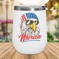 Eagle Mullet 4Th Of July Usa American Flag Merica Men Women Wine Tumbler