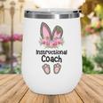 Easter Bunny Teacher Leopard Instructional Coach Easter Wine Tumbler