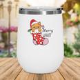 Funny Christmas Cat Merry What Xmas Holiday Wine Tumbler
