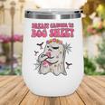Groovy Pink Ribbon Mom Breast Cancer Is Boo Sheet Halloween V2 Wine Tumbler