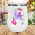 Kids 4 Year Old Gifts 4Th Birthday Girl Ns Funny Llama Wine Tumbler
