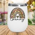 Leopard Rainbow Blessed Grammy Funny Grammy Mothers Day Wine Tumbler