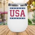 Usa Women Men Kids Cool Patriotic American Flag Stars Wine Tumbler