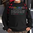 Pro Choice Definition Feminist Rights Funny   Sweatshirt