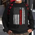 Firefighter Retro American Flag Firefighter Dad 4Th Of July Fathers Day Sweatshirt