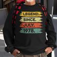 44Th Birthday Retro Vintage Legend Since July 1978 Sweatshirt Gifts for Old Men