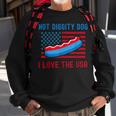 4Th Of July Hot Diggity Dog I Love The Usa Funny Hot Dog Sweatshirt Gifts for Old Men