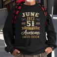 51 Years Awesome Vintage June 1972 51St Birthday Sweatshirt Gifts for Old Men