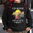 A Girl And Her Dog A Bond That Cant Be Broken Cute Graphic Design Printed Casual Daily Basic Sweatshirt Gifts for Old Men
