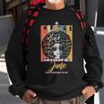 A Queen Was Born In June Graphic Design Printed Casual Daily Basic Sweatshirt Gifts for Old Men