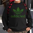 Addicted Weed Logo Sweatshirt Gifts for Old Men