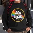 Ally Retro Vintage Be You Pride Lgbtq Gay Lgbt Sweatshirt Gifts for Old Men