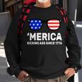 America Kicking Ass Since 1776 Tshirt Sweatshirt Gifts for Old Men