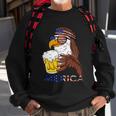 American Bald Eagle Mullet Graffiti 4Th Of July Patriotic Gift Sweatshirt Gifts for Old Men