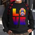 American Flag Gnome Shows Love Patriotic Heart 4Th Of July Gift Sweatshirt Gifts for Old Men