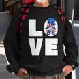 American Flag Heart For Patriotic Mom Cute 4Th Of July Gnome Gift Sweatshirt Gifts for Old Men