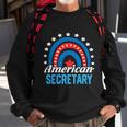 American Secretary Rainbow Usa Flag 4Th Of July Patriotic Sweatshirt Gifts for Old Men