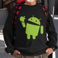 Android Eats Apple Funny Nerd Computer Tshirt Sweatshirt Gifts for Old Men