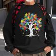 Autism Awareness Puzzle Piece Tree Sweatshirt Gifts for Old Men
