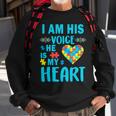 Autism I Am His Voice He Is My Heart Tshirt Sweatshirt Gifts for Old Men