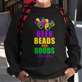 Beer Beads And Boobs Mardi Gras New Orleans T-Shirt Graphic Design Printed Casual Daily Basic Sweatshirt Gifts for Old Men