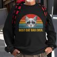 Best Cat Dad Ever Retro Sunset Tshirt Sweatshirt Gifts for Old Men