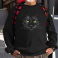 Black Cat Face Animal Halloween For Men Women Kids Sarcastic Sweatshirt Gifts for Old Men