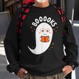 Booooks Ghost Boo Read Books Library Teacher Halloween Cute Sweatshirt Gifts for Old Men