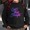 Cant Think Straight Funny Bisexual Bi Pride Flag Sweatshirt Gifts for Old Men