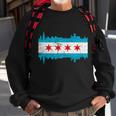 Chicago City Skyline Flag Vintage Sweatshirt Gifts for Old Men