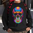 Colorful Sugar Skeleton Scull Halloween Party Costume Sweatshirt Gifts for Old Men