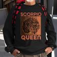 Cool Retro Scorpio Queen Afro Woman Sweatshirt Gifts for Old Men